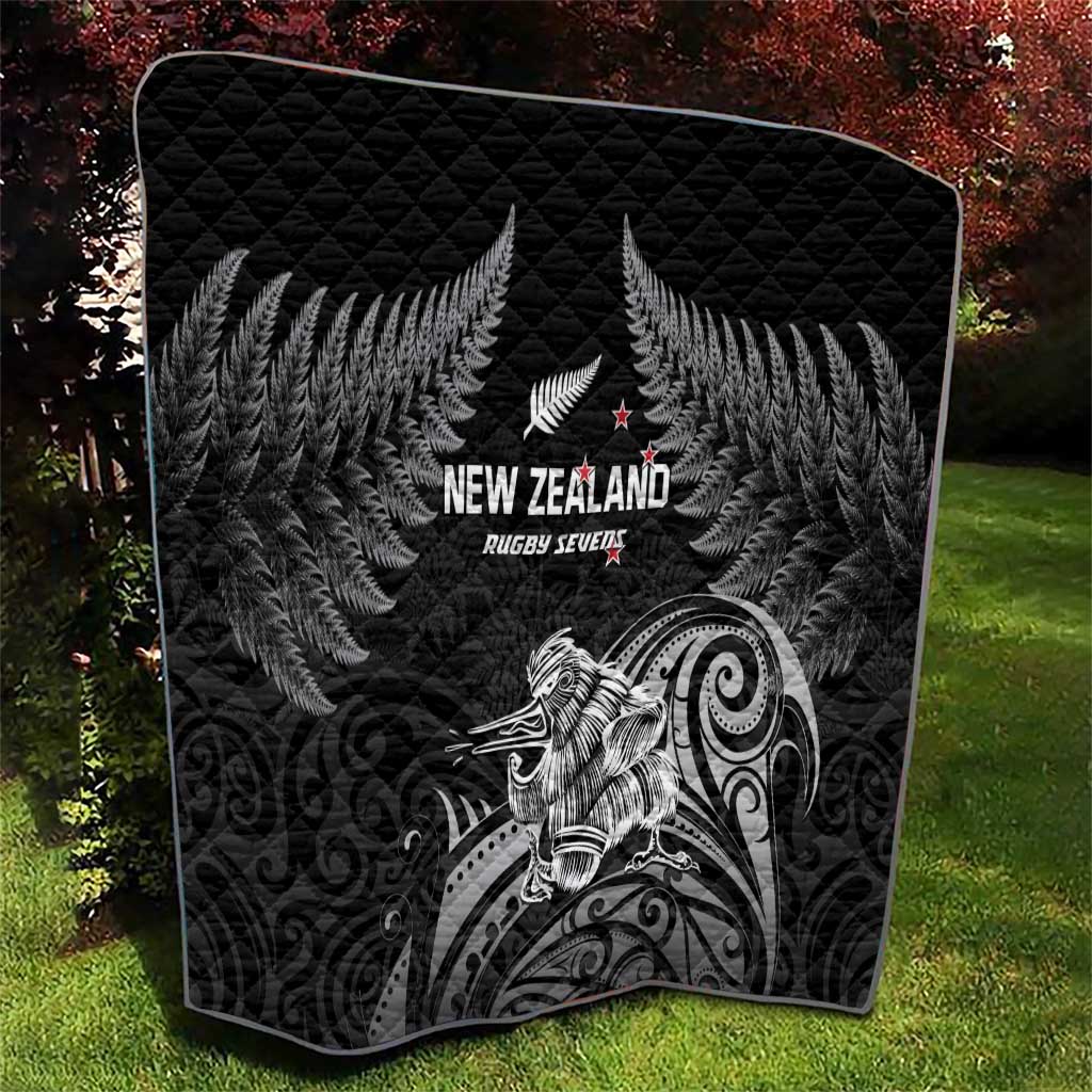 New Zealand 2024 Rugby Quilt Silver Fern Aotearoa Kiwi - Wonder Print Shop