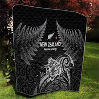 New Zealand 2024 Rugby Quilt Silver Fern Aotearoa Kiwi - Wonder Print Shop