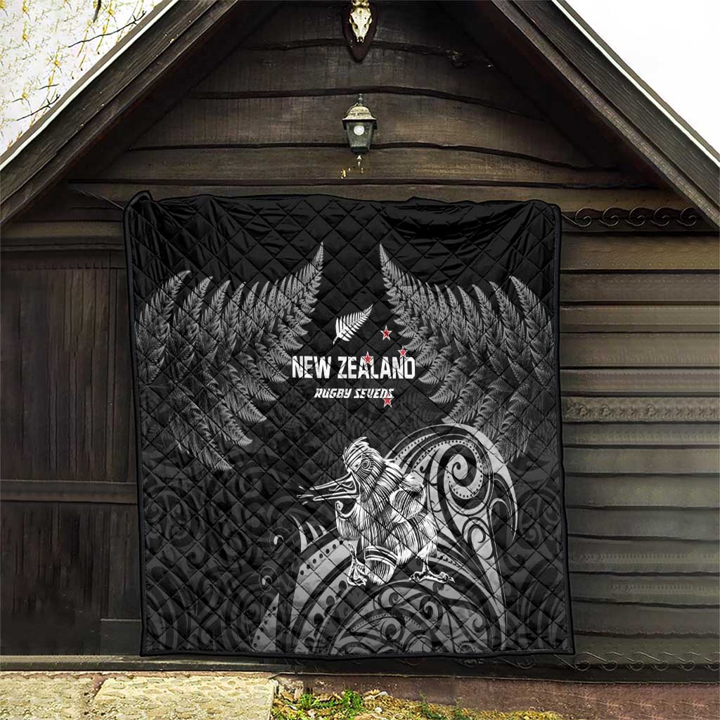 New Zealand 2024 Rugby Quilt Silver Fern Aotearoa Kiwi - Wonder Print Shop