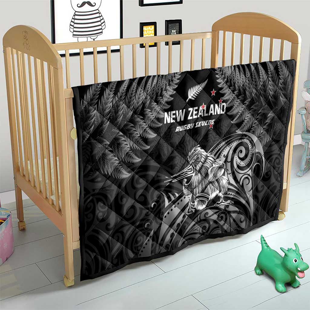 New Zealand 2024 Rugby Quilt Silver Fern Aotearoa Kiwi - Wonder Print Shop