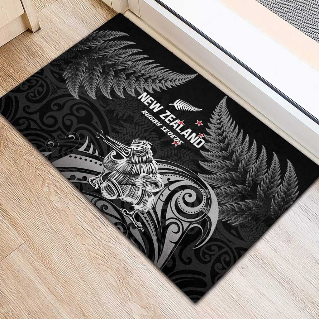 New Zealand 2024 Rugby Rubber Doormat Silver Fern Aotearoa Kiwi - Wonder Print Shop