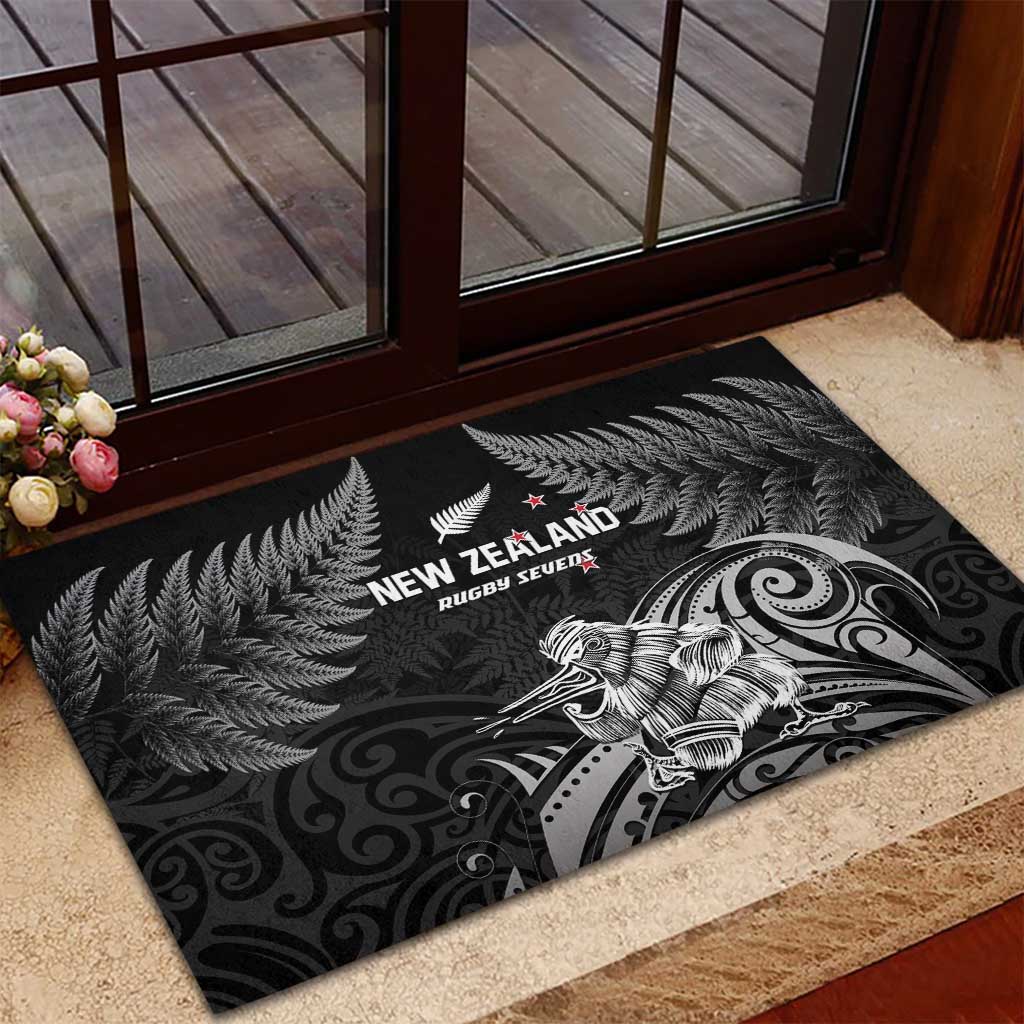 New Zealand 2024 Rugby Rubber Doormat Silver Fern Aotearoa Kiwi - Wonder Print Shop