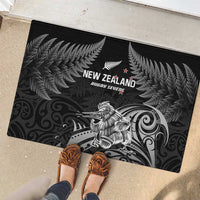 New Zealand 2024 Rugby Rubber Doormat Silver Fern Aotearoa Kiwi - Wonder Print Shop