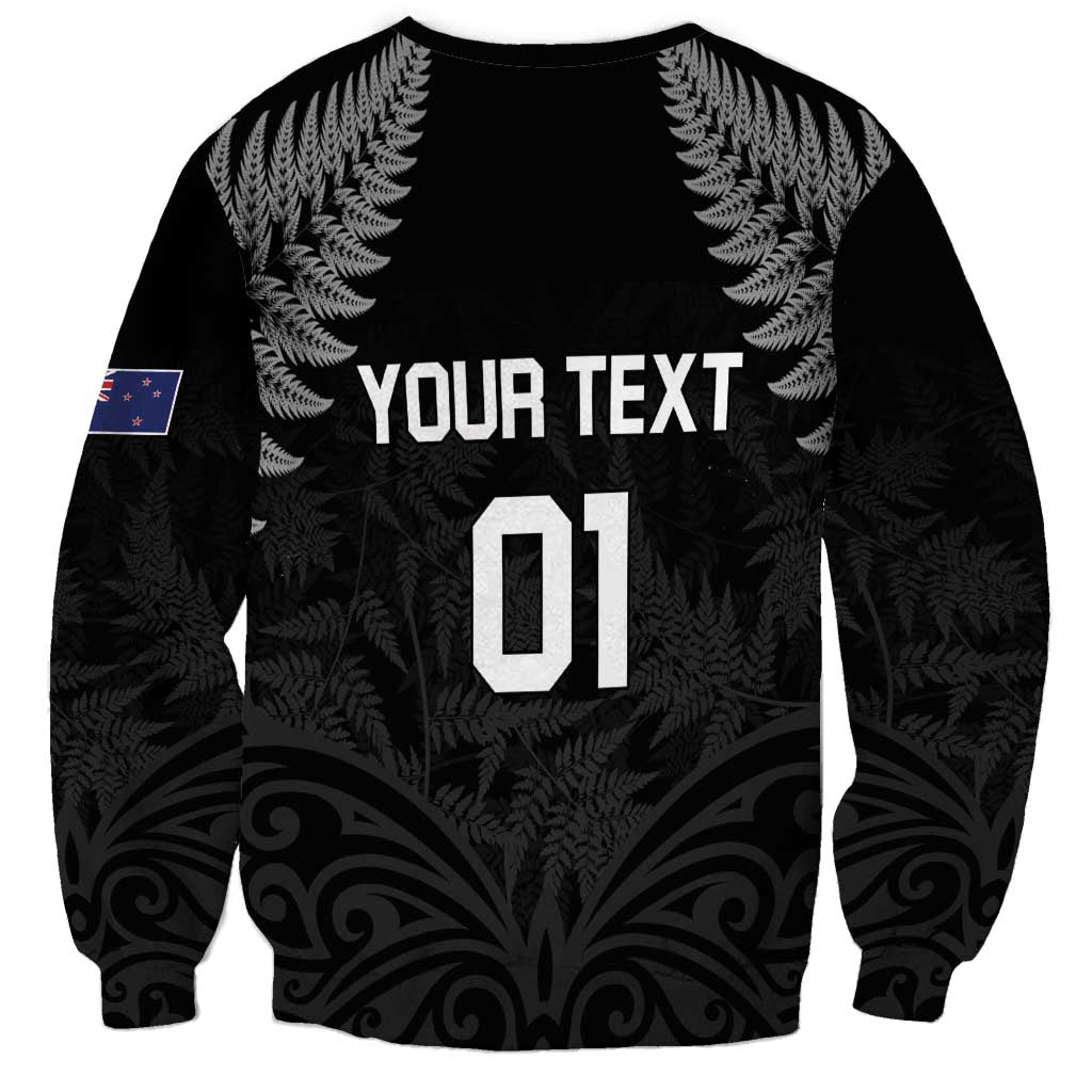 Custom New Zealand 2024 Rugby Sweatshirt Silver Fern Aotearoa Kiwi - Wonder Print Shop
