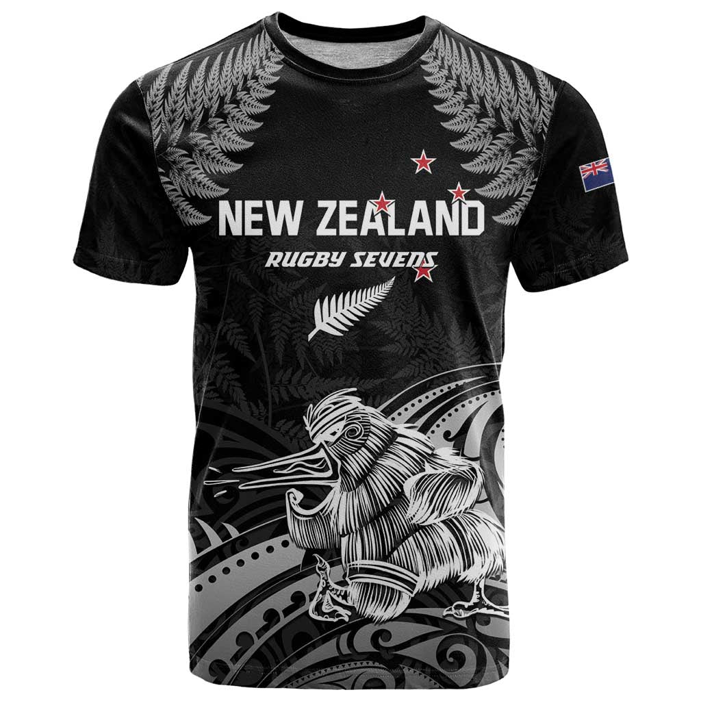 Custom New Zealand 2024 Rugby T Shirt Silver Fern Aotearoa Kiwi - Wonder Print Shop