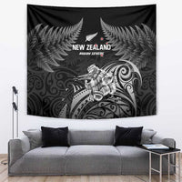 New Zealand 2024 Rugby Tapestry Silver Fern Aotearoa Kiwi - Wonder Print Shop