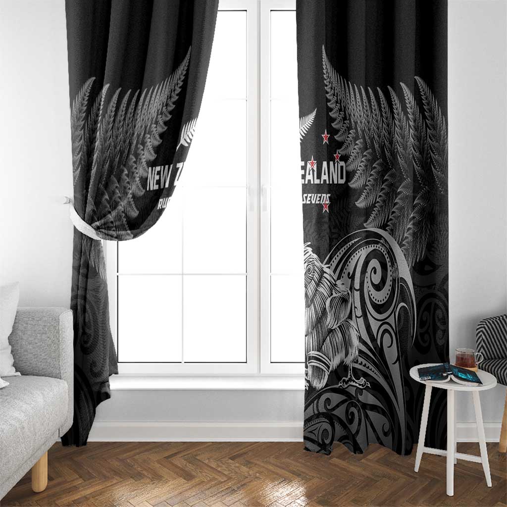 New Zealand 2024 Rugby Window Curtain Silver Fern Aotearoa Kiwi - Wonder Print Shop