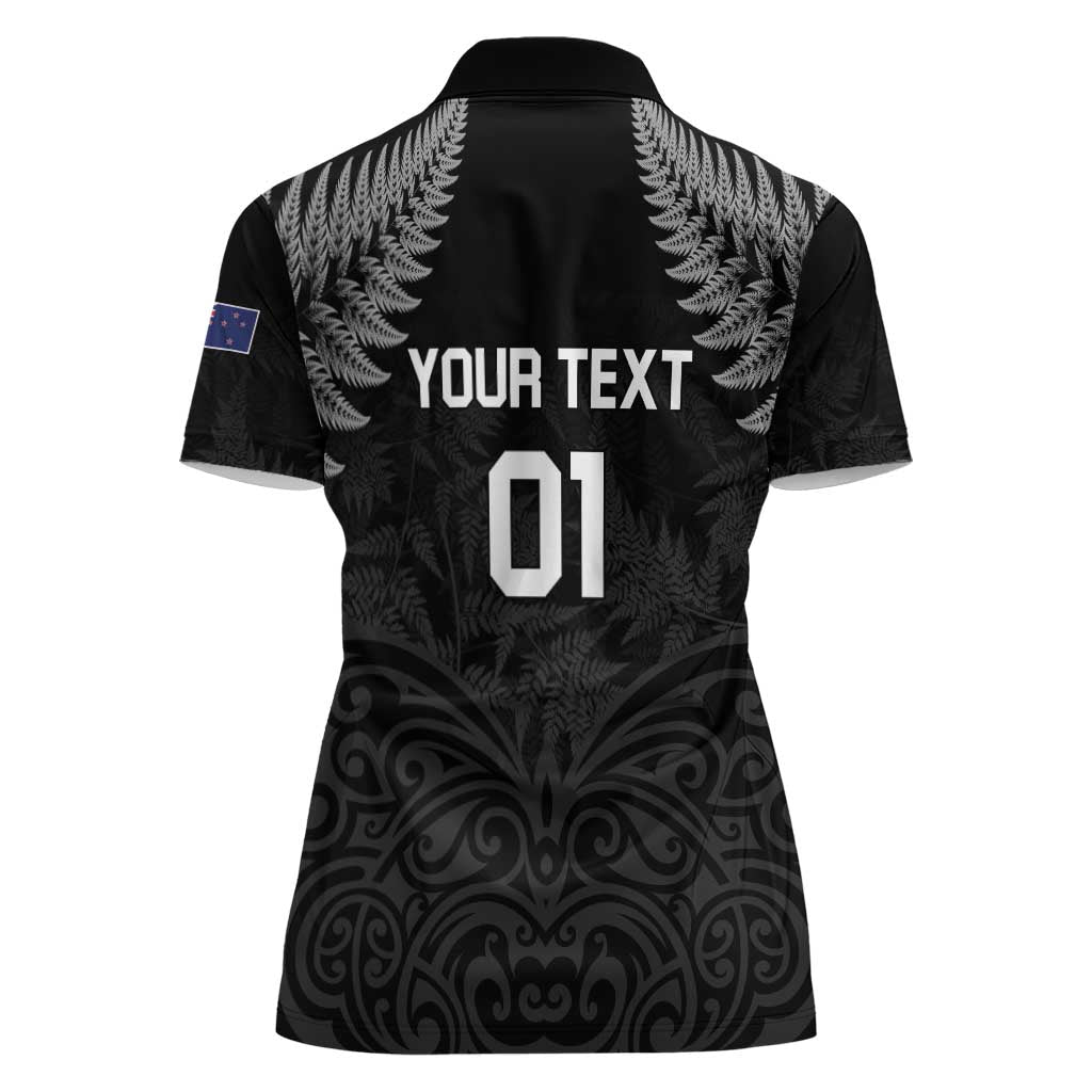 Custom New Zealand 2024 Rugby Women Polo Shirt Silver Fern Aotearoa Kiwi - Wonder Print Shop