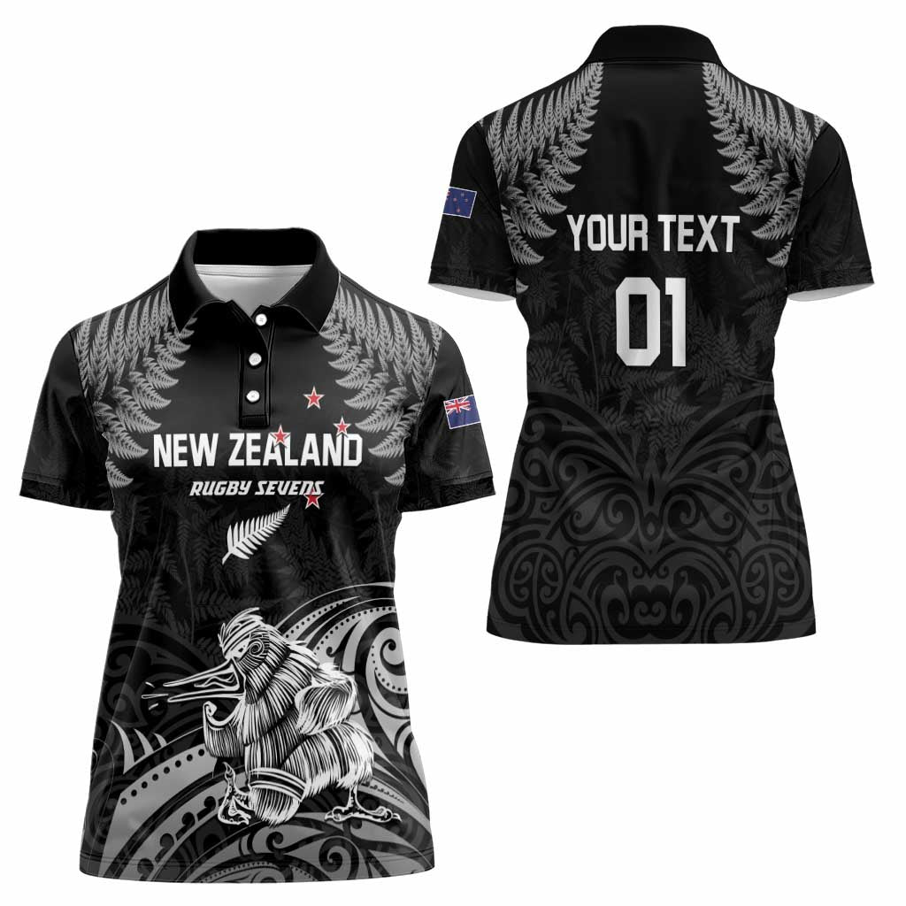 Custom New Zealand 2024 Rugby Women Polo Shirt Silver Fern Aotearoa Kiwi - Wonder Print Shop