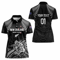 Custom New Zealand 2024 Rugby Women Polo Shirt Silver Fern Aotearoa Kiwi - Wonder Print Shop