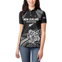 Custom New Zealand 2024 Rugby Women Polo Shirt Silver Fern Aotearoa Kiwi - Wonder Print Shop