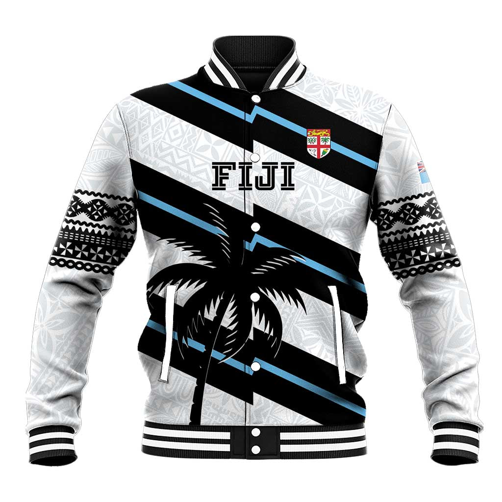 Custom Fiji 2024 Rugby Baseball Jacket Fijian Tapa Pattern - Wonder Print Shop