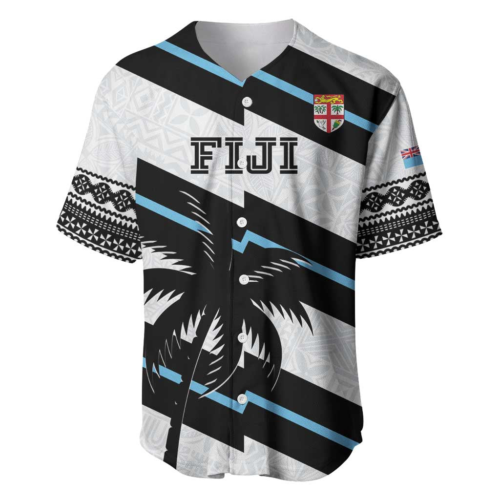 Custom Fiji 2024 Rugby Baseball Jersey Fijian Tapa Pattern - Wonder Print Shop