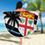 Fiji 2024 Rugby Beach Blanket Fijian Tapa Pattern - Wonder Print Shop
