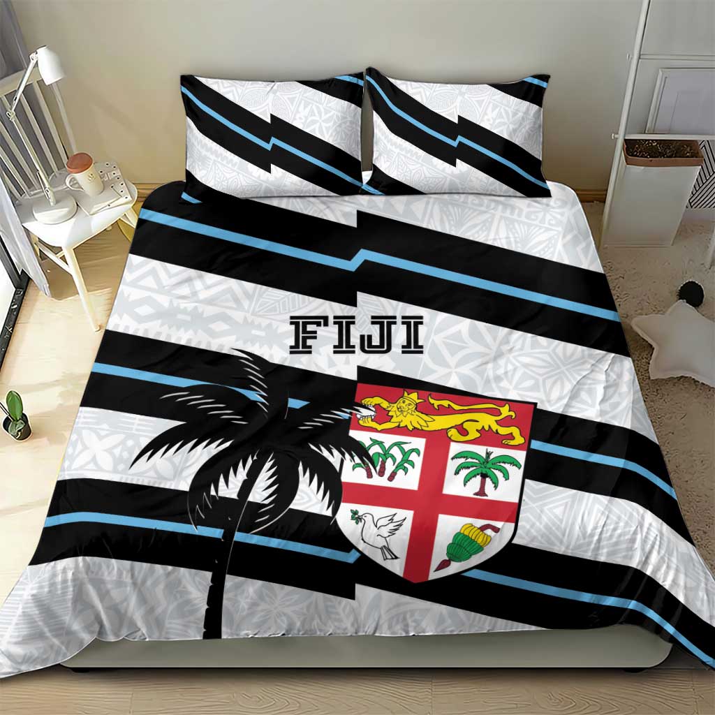Fiji 2024 Rugby Bedding Set Fijian Tapa Pattern - Wonder Print Shop