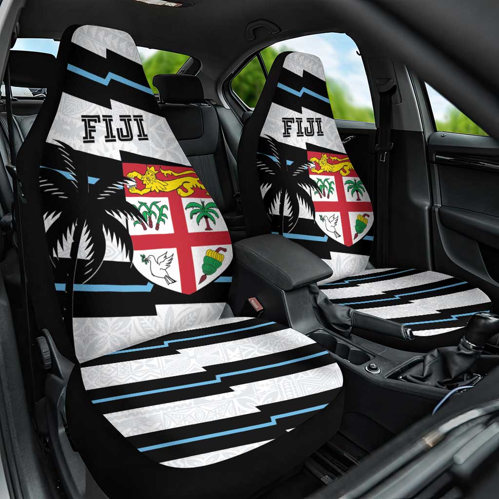 Fiji 2024 Rugby Car Seat Cover Fijian Tapa Pattern - Wonder Print Shop