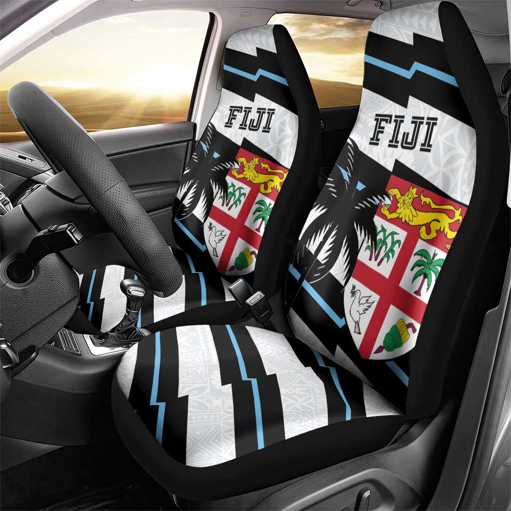 Fiji 2024 Rugby Car Seat Cover Fijian Tapa Pattern - Wonder Print Shop