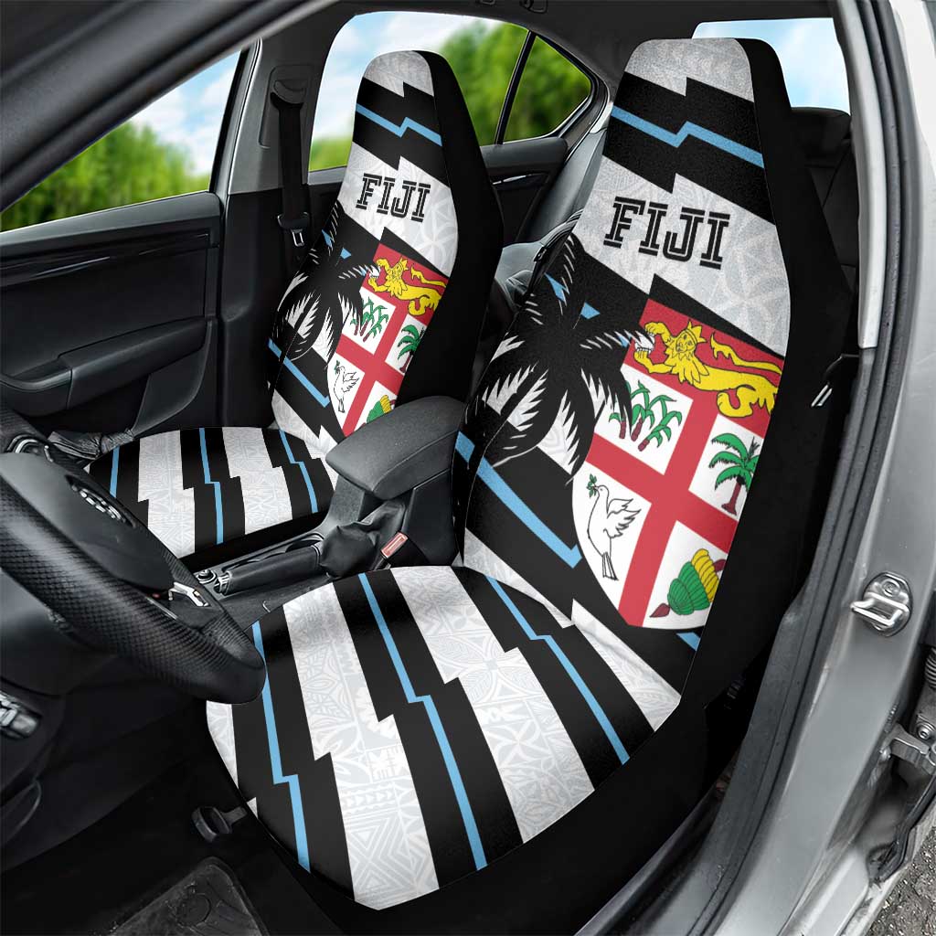 Fiji 2024 Rugby Car Seat Cover Fijian Tapa Pattern - Wonder Print Shop