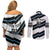 Custom Fiji 2024 Rugby Couples Matching Off Shoulder Short Dress and Long Sleeve Button Shirt Fijian Tapa Pattern - Wonder Print Shop