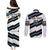 Custom Fiji 2024 Rugby Couples Matching Puletasi and Long Sleeve Button Shirt Fijian Tapa Pattern - Wonder Print Shop