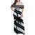 Custom Fiji 2024 Rugby Family Matching Off Shoulder Maxi Dress and Hawaiian Shirt Fijian Tapa Pattern - Wonder Print Shop