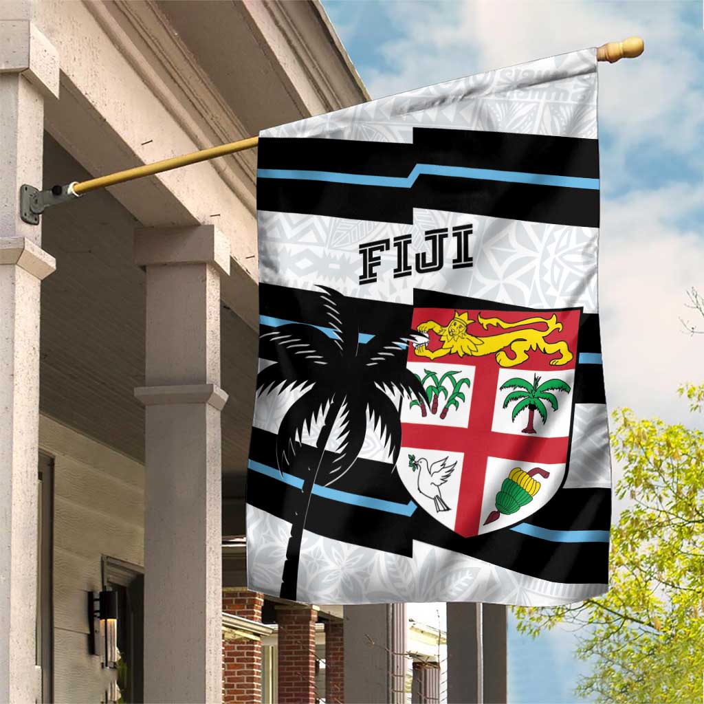 Fiji 2024 Rugby Garden Flag Fijian Tapa Pattern - Wonder Print Shop