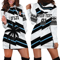Custom Fiji 2024 Rugby Hoodie Dress Fijian Tapa Pattern - Wonder Print Shop