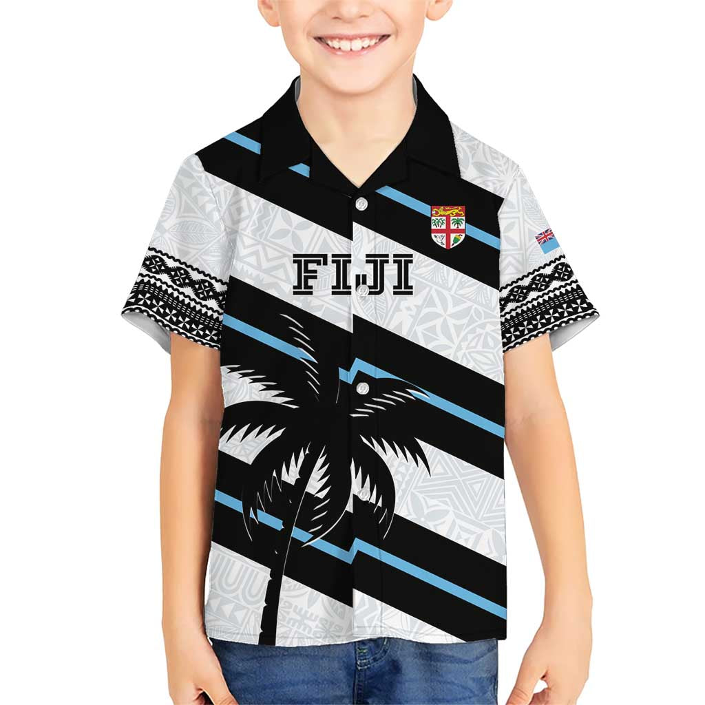 Custom Fiji 2024 Rugby Kid Hawaiian Shirt Fijian Tapa Pattern - Wonder Print Shop