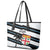 Fiji 2024 Rugby Leather Tote Bag Fijian Tapa Pattern - Wonder Print Shop