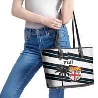 Fiji 2024 Rugby Leather Tote Bag Fijian Tapa Pattern - Wonder Print Shop
