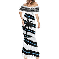 Custom Fiji 2024 Rugby Mermaid Dress Fijian Tapa Pattern - Wonder Print Shop