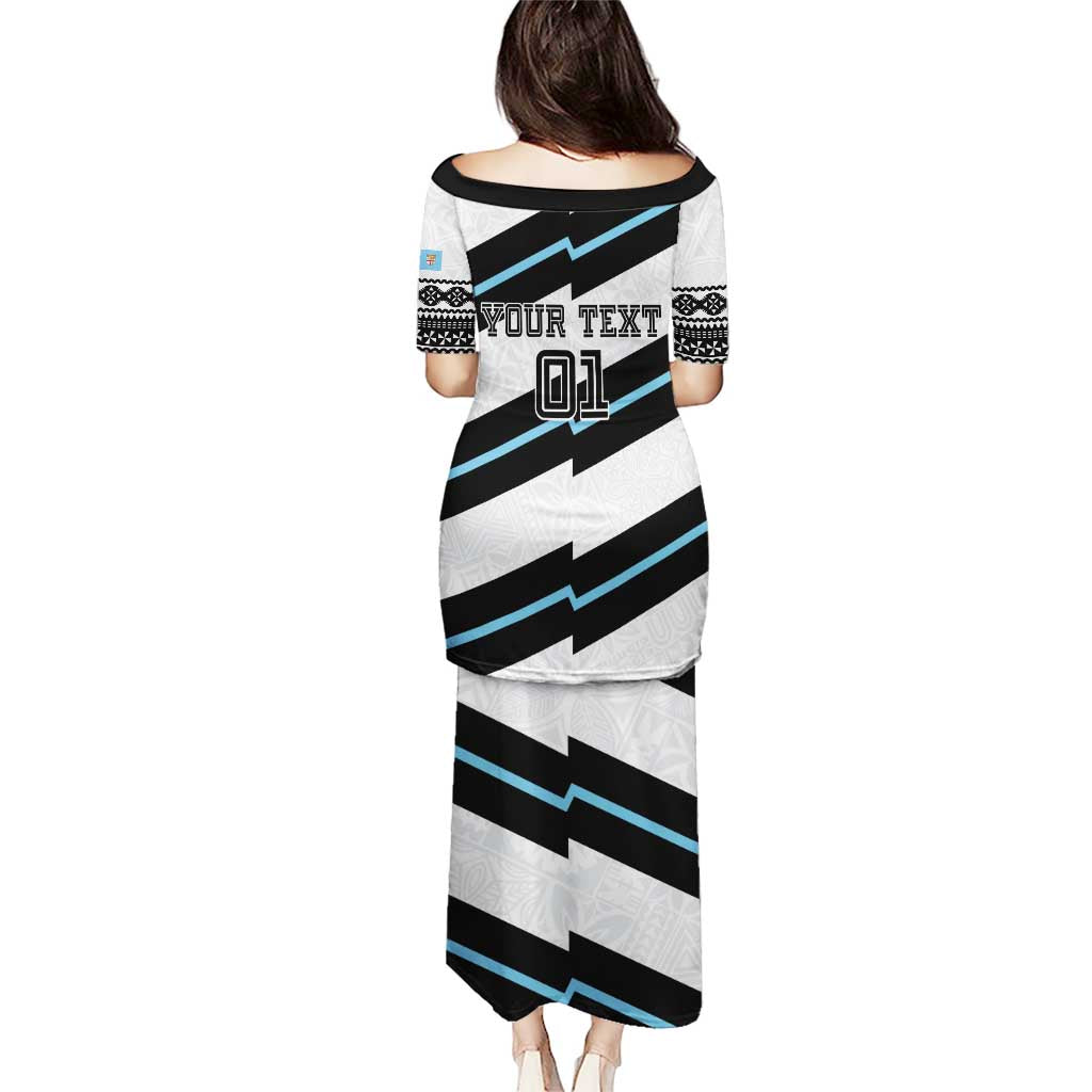 Custom Fiji 2024 Rugby Puletasi Fijian Tapa Pattern - Wonder Print Shop