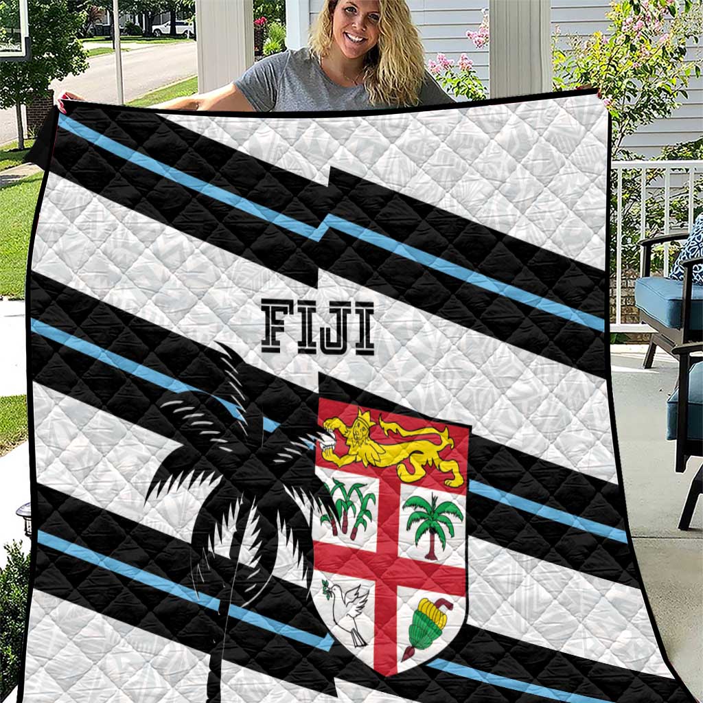 Fiji 2024 Rugby Quilt Fijian Tapa Pattern - Wonder Print Shop