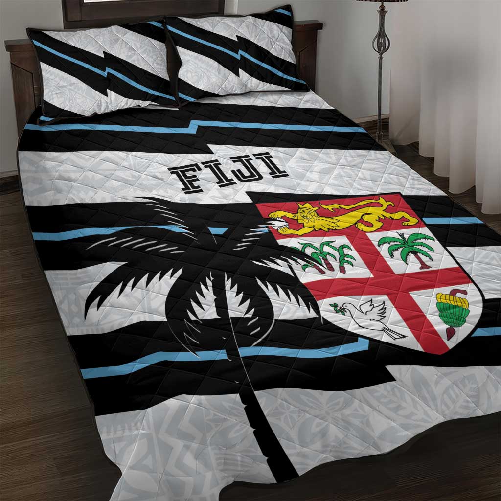 Fiji 2024 Rugby Quilt Bed Set Fijian Tapa Pattern - Wonder Print Shop