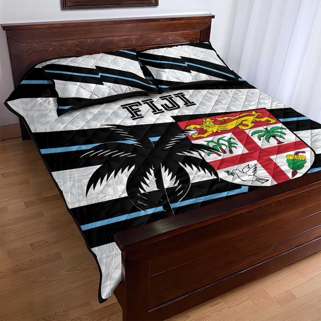 Fiji 2024 Rugby Quilt Bed Set Fijian Tapa Pattern - Wonder Print Shop