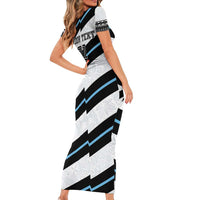 Custom Fiji 2024 Rugby Short Sleeve Bodycon Dress Fijian Tapa Pattern - Wonder Print Shop