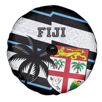 Fiji 2024 Rugby Spare Tire Cover Fijian Tapa Pattern - Wonder Print Shop