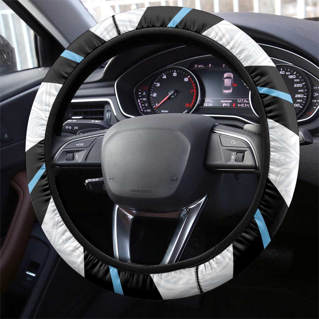 Fiji 2024 Rugby Steering Wheel Cover Fijian Tapa Pattern - Wonder Print Shop