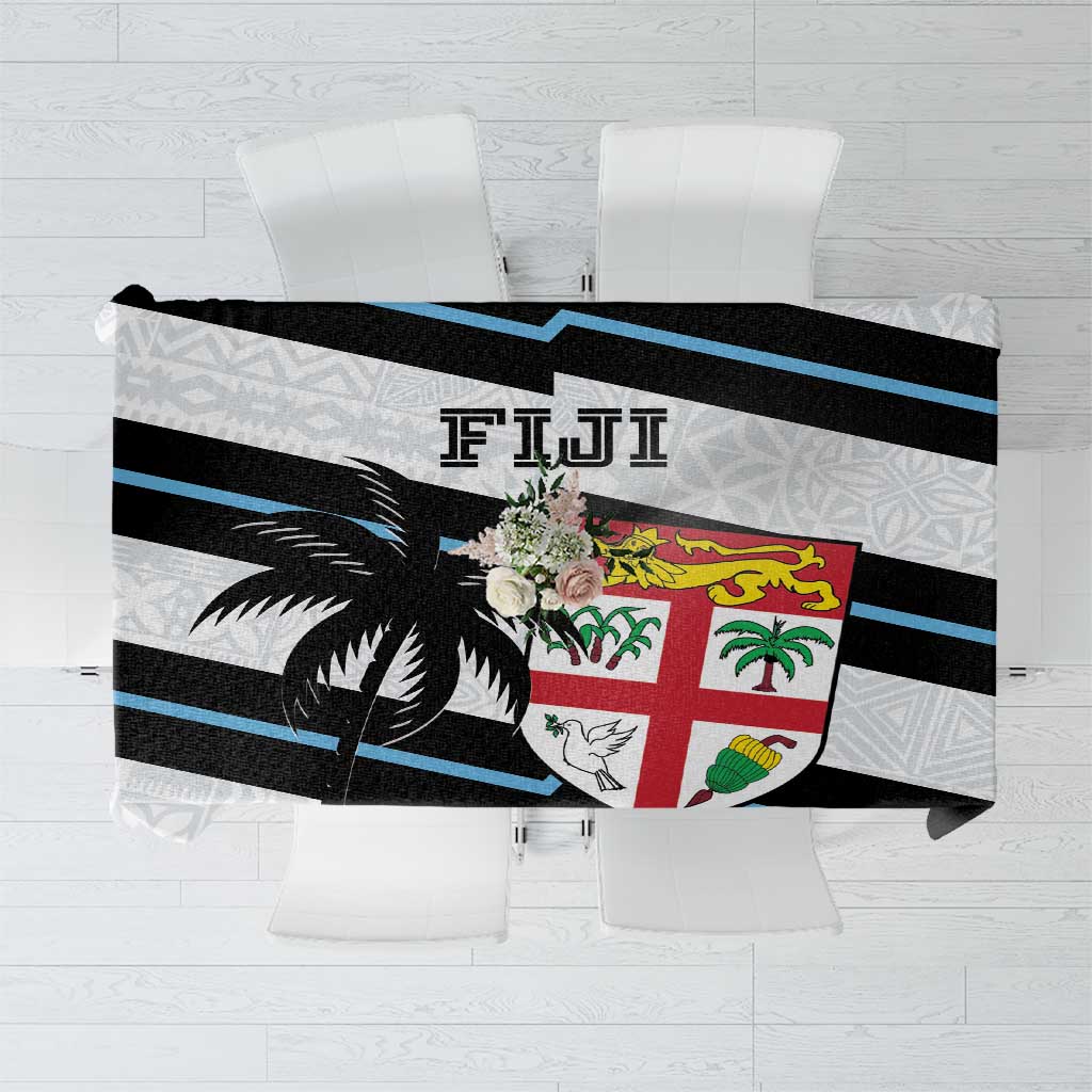 Fiji 2024 Rugby Tablecloth Fijian Tapa Pattern - Wonder Print Shop