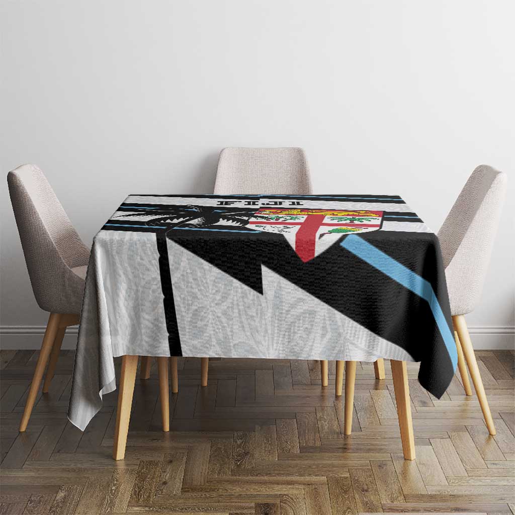 Fiji 2024 Rugby Tablecloth Fijian Tapa Pattern - Wonder Print Shop