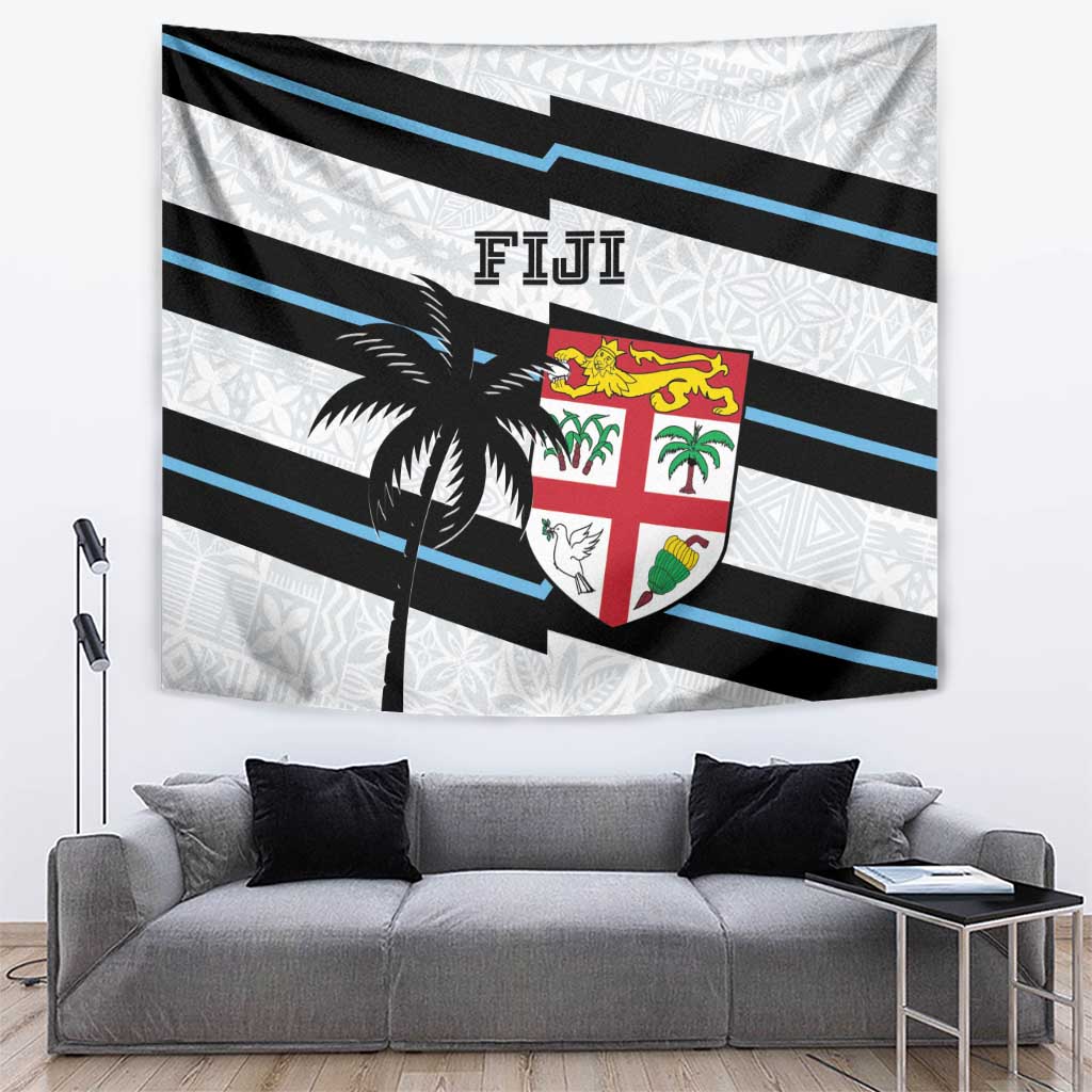 Fiji 2024 Rugby Tapestry Fijian Tapa Pattern - Wonder Print Shop