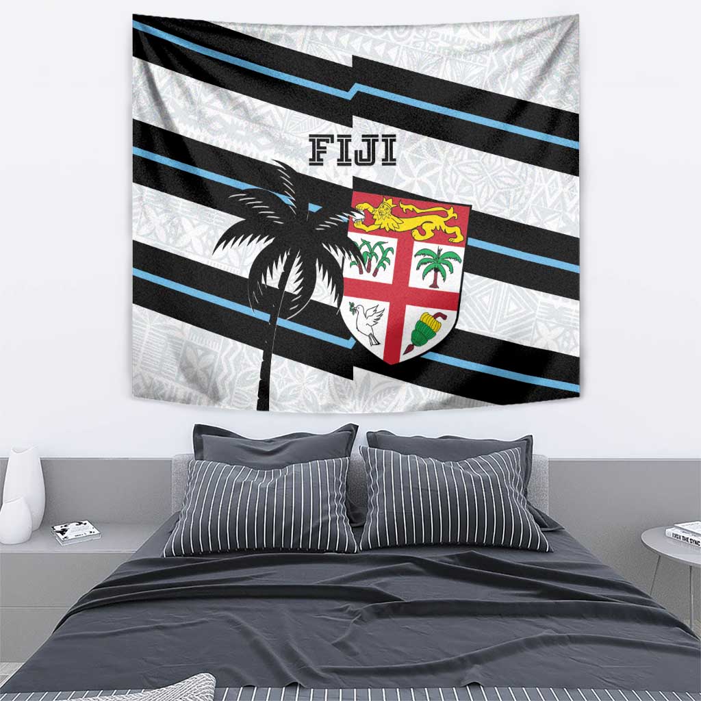 Fiji 2024 Rugby Tapestry Fijian Tapa Pattern - Wonder Print Shop