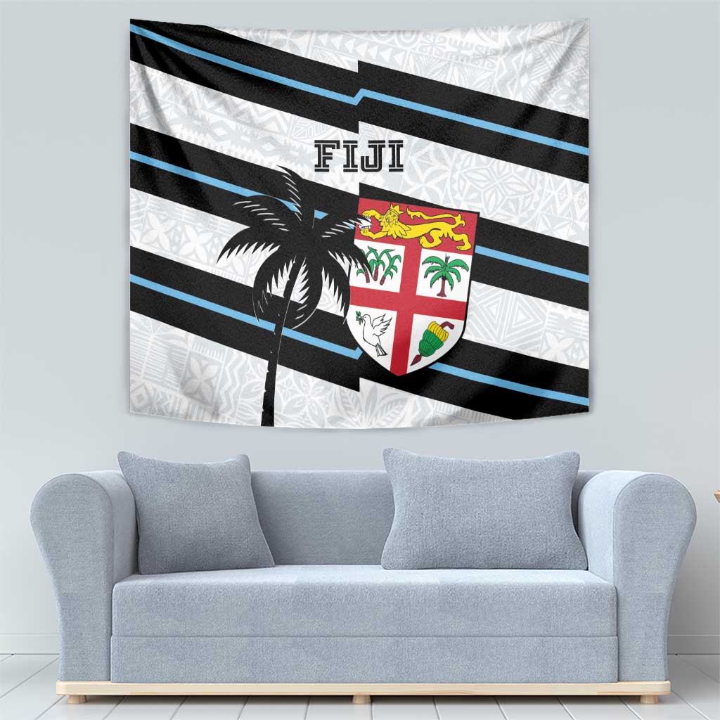 Fiji 2024 Rugby Tapestry Fijian Tapa Pattern - Wonder Print Shop