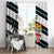 Fiji 2024 Rugby Window Curtain Fijian Tapa Pattern - Wonder Print Shop