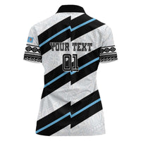 Custom Fiji 2024 Rugby Women Polo Shirt Fijian Tapa Pattern - Wonder Print Shop