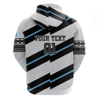 Custom Fiji 2024 Rugby Zip Hoodie Fijian Tapa Pattern - Wonder Print Shop
