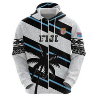 Custom Fiji 2024 Rugby Zip Hoodie Fijian Tapa Pattern - Wonder Print Shop