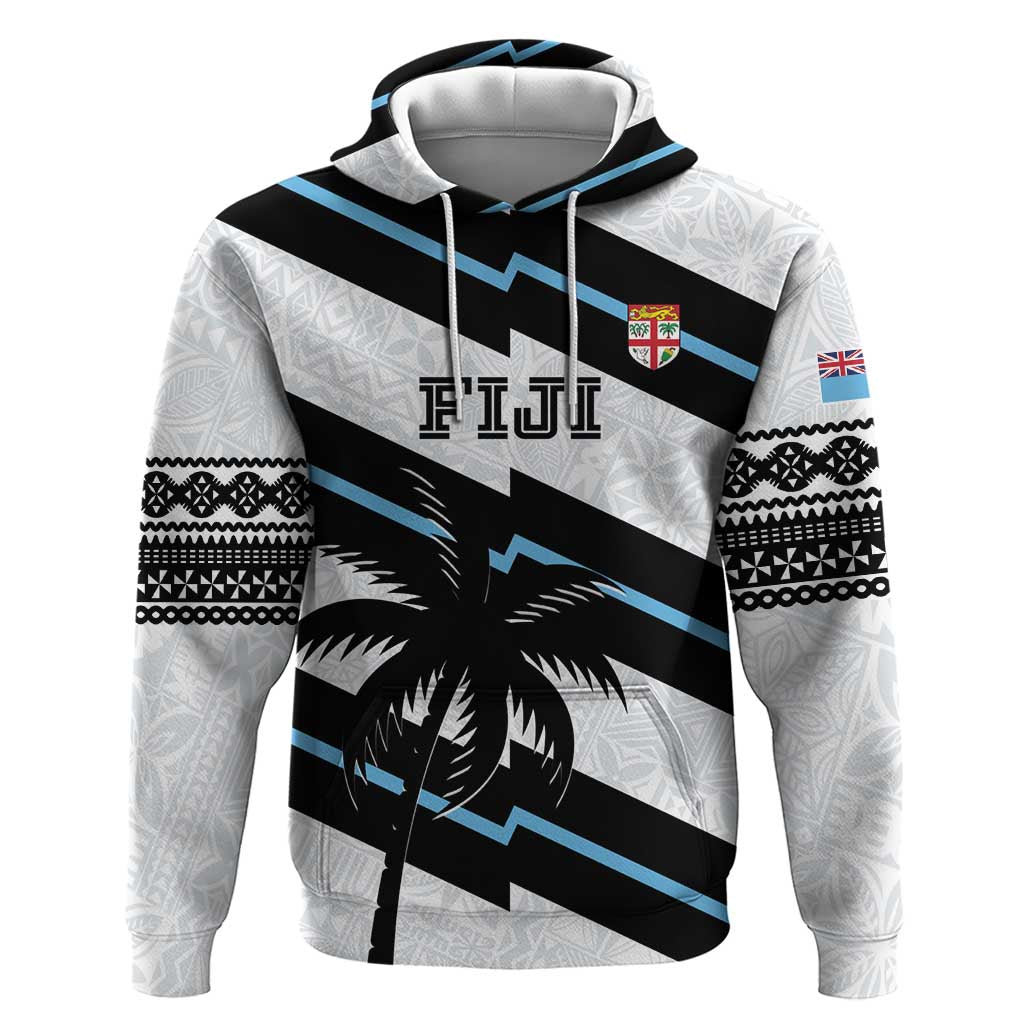 Custom Fiji 2024 Rugby Zip Hoodie Fijian Tapa Pattern - Wonder Print Shop