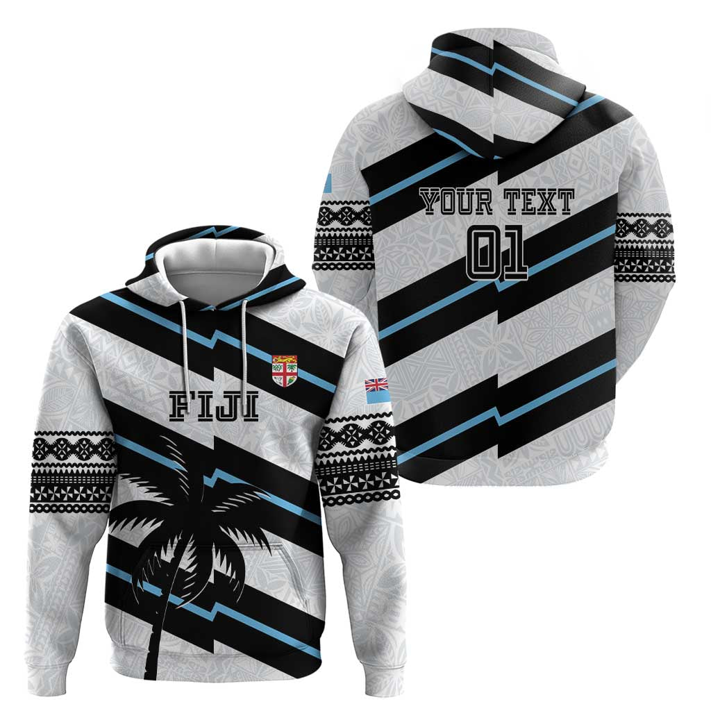Custom Fiji 2024 Rugby Zip Hoodie Fijian Tapa Pattern - Wonder Print Shop
