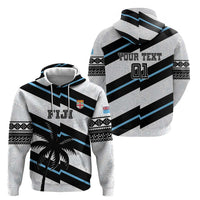 Custom Fiji 2024 Rugby Zip Hoodie Fijian Tapa Pattern - Wonder Print Shop